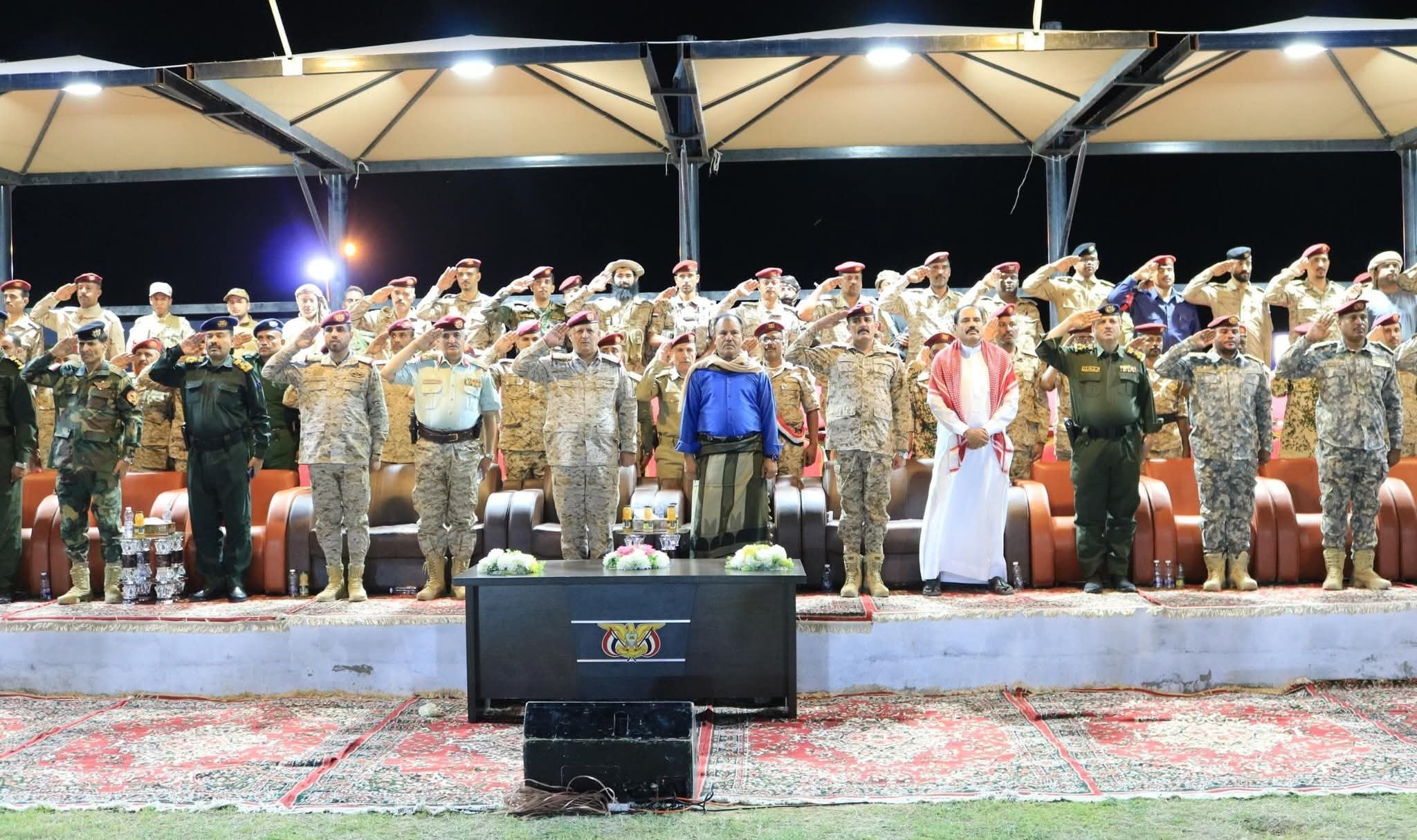 المنطقة العسكرية الأولى تحتفي بثورة سبتمبر المجيدة في سيئون بحفل فني وخطابي