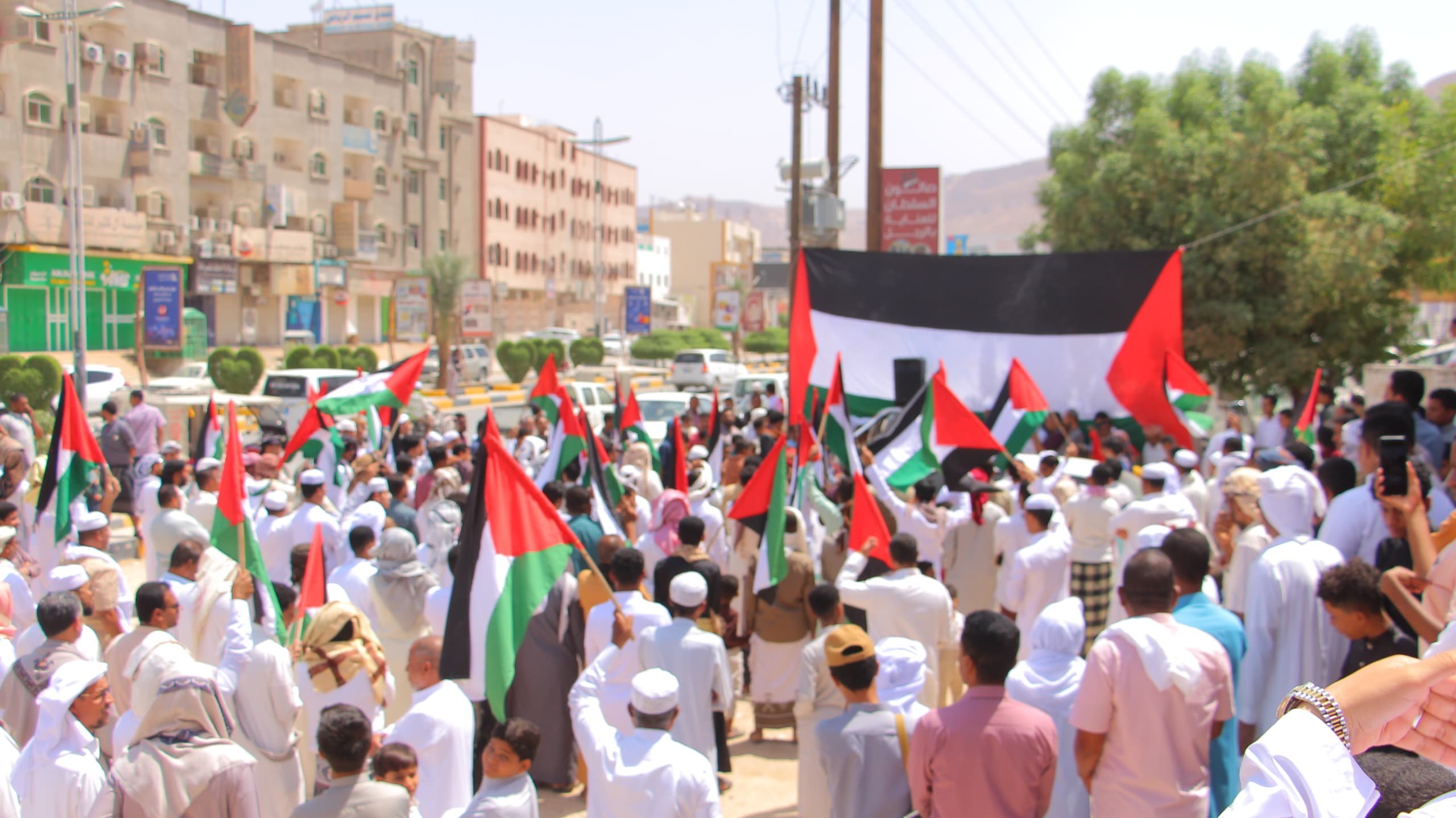 وقفة تضامنية في سيئون نصرةً لغزة وتنديداً بالعدوان الإسرائيلي