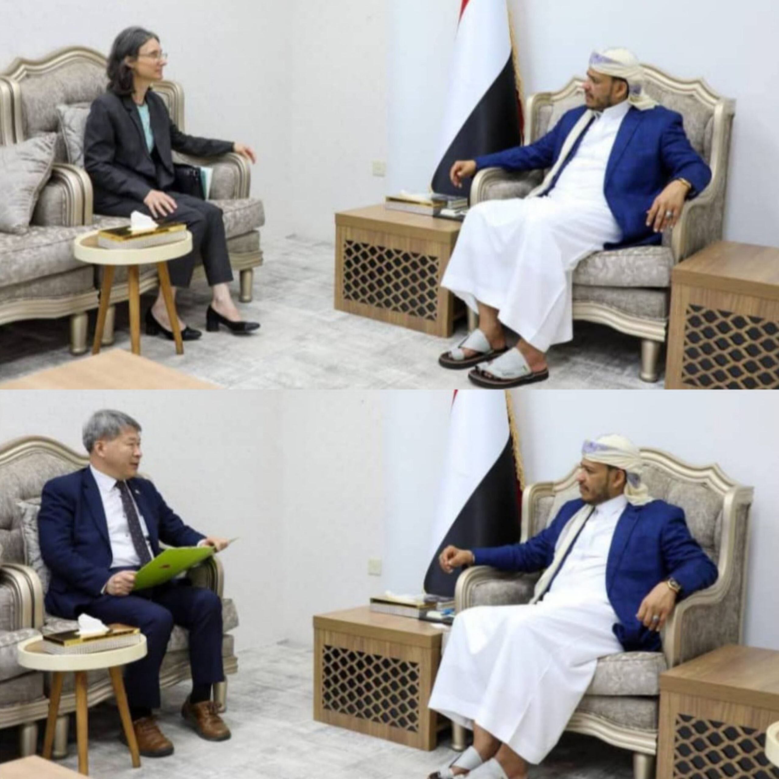 النائب العليمي يبحث مع سفيري فرنسا وكوريا تعزيز التعاون المشترك ودعم الإصلاحات في اليمن