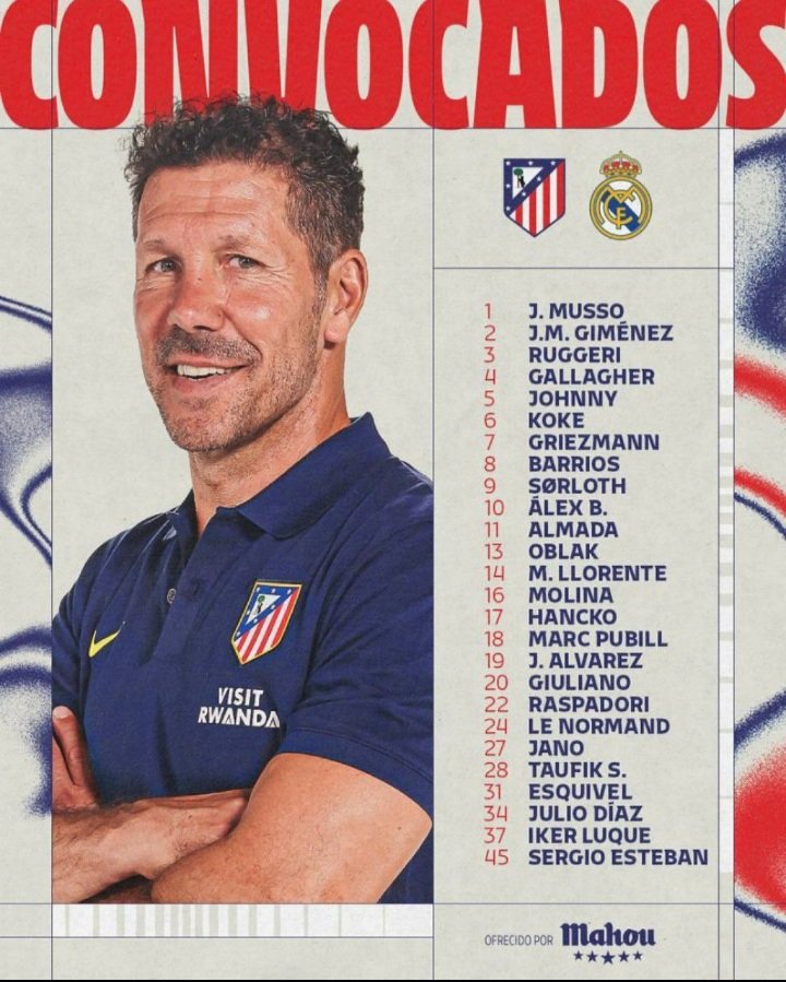 قائمة اتلتيكو مدريد